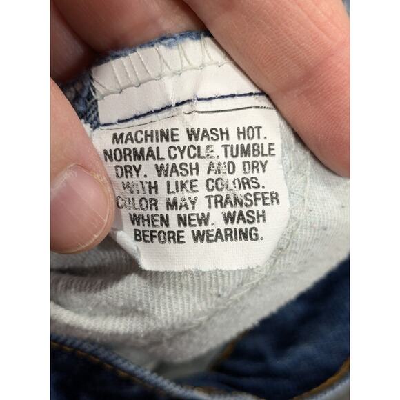 Vtg Levis 505 Jeans Mens 36x32 Orange Tab Regular Fit Straight Leg Denim 90s - Picture 10 of 12